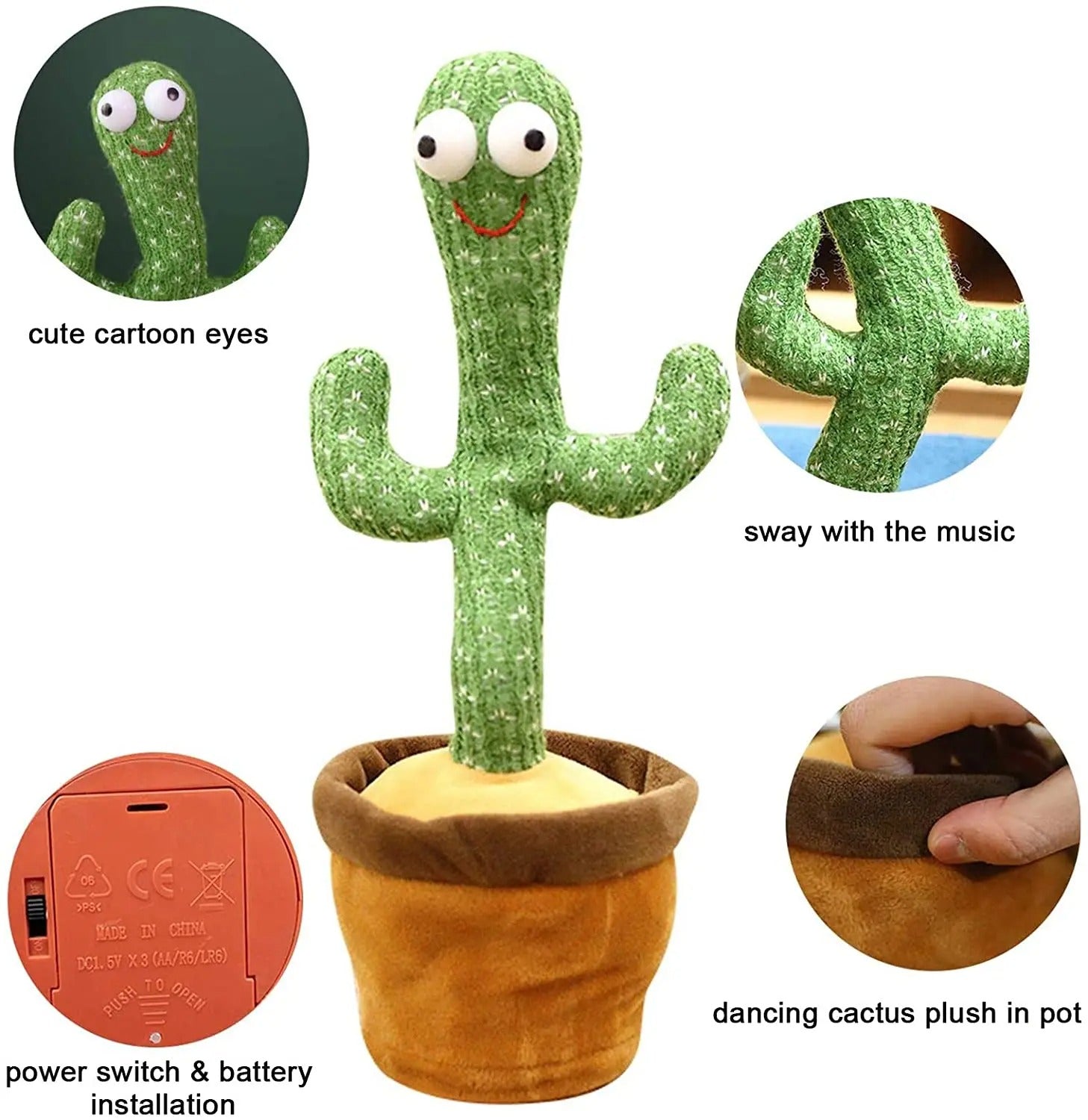 Cactus Bailarín Repetidor De Voz Música - Deseo Secreto